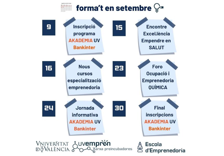 Agenda formació setembre